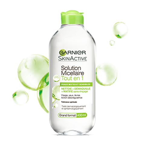 Nước Tẩy trang dành cho da hỗn hợp nhạy cảm Garnier Xanh Lá (Pháp) HOT136