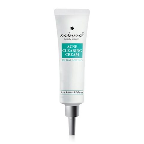 Kem hỗ trợ điều trị mụn Sakura Acne Clearing Cream chính hãng của Nhật (SA24)