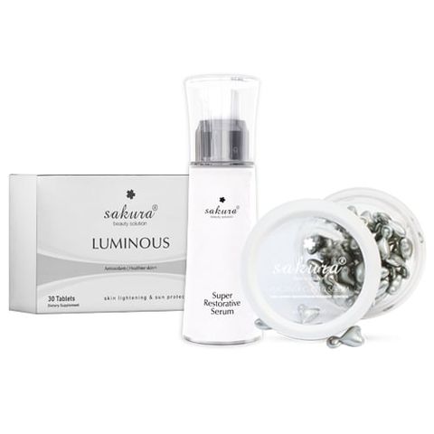Bộ sản phẩm trắng da, chống lão hóa Sakura (SA12)
