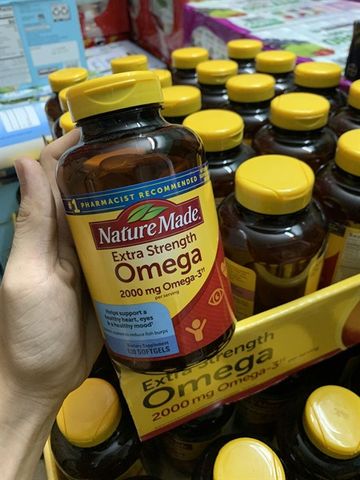 Viên Uống Dầu Cá Nature Made Extra Strength Omega 2000mg Omega-3 130 viên (Mỹ) HOT17