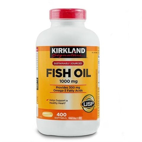 Viên Uống Dầu Cá Kirkland Signature Fish Oil 1000mg 400 viên (Mỹ) HOT16