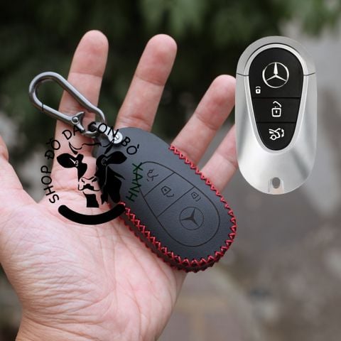  Bao da chìa khoá Mec C-Class, E-Class, S-Class W223 (dòng mới 2022), bao da chìa khoá Mercedes handmade da thật 003 
