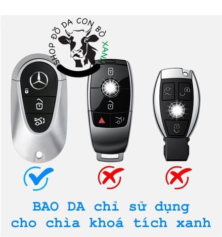  Bao Da Chìa Khoá Mec C-Class, E-Class, S-Class W223 (dòng mới 2022), bao da Mercedes Ép Phom handmade da thật 003e 