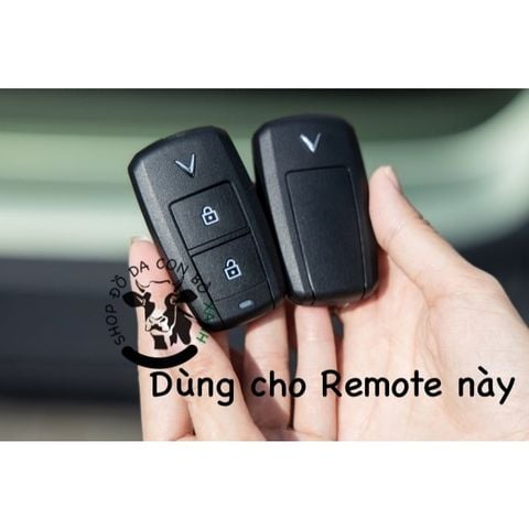  Bao da bọc ốp chìa khoá Vinfast VF3 xe điện VF 3 handmade da thật 004b 