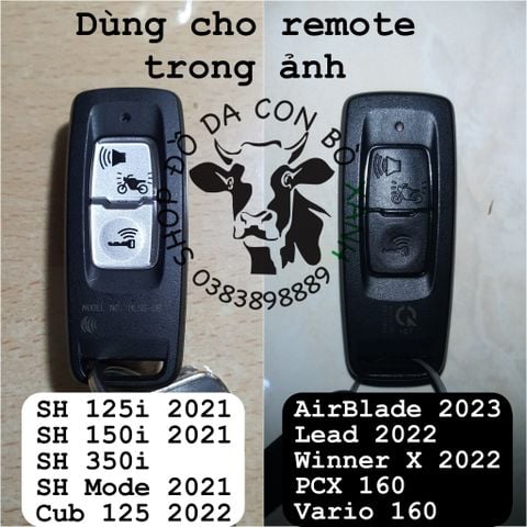  Bao Da Chìa Khóa Honda SH 2021 (loại 2 nút bấm), SH 2022, SH 350i, SH Mode, Lead, Cub, Winner X 2022, PCX 160, Vario 160 