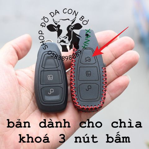  Bao Da Chìa Khóa Ford Ecosport 2014-2017, Focus, Fiesta Da bò 100% 004 