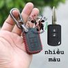 Bao Da Chìa Khoá ô tô Mitsubishi Xpander, Triton, Attrage, Mirage, Lancer (chìa cơ) handmade Da Thật 002