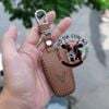 Bao da bọc ốp chìa khoá Vinfast VF3 xe điện VF 3 handmade da thật 004b