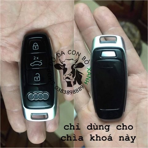  Bao da chìa khoá Audi A3, A4, A5, A6, A7, A8, A4L, A6L, Q5, Q7 handmade da thật Khắc tên sđt 005 