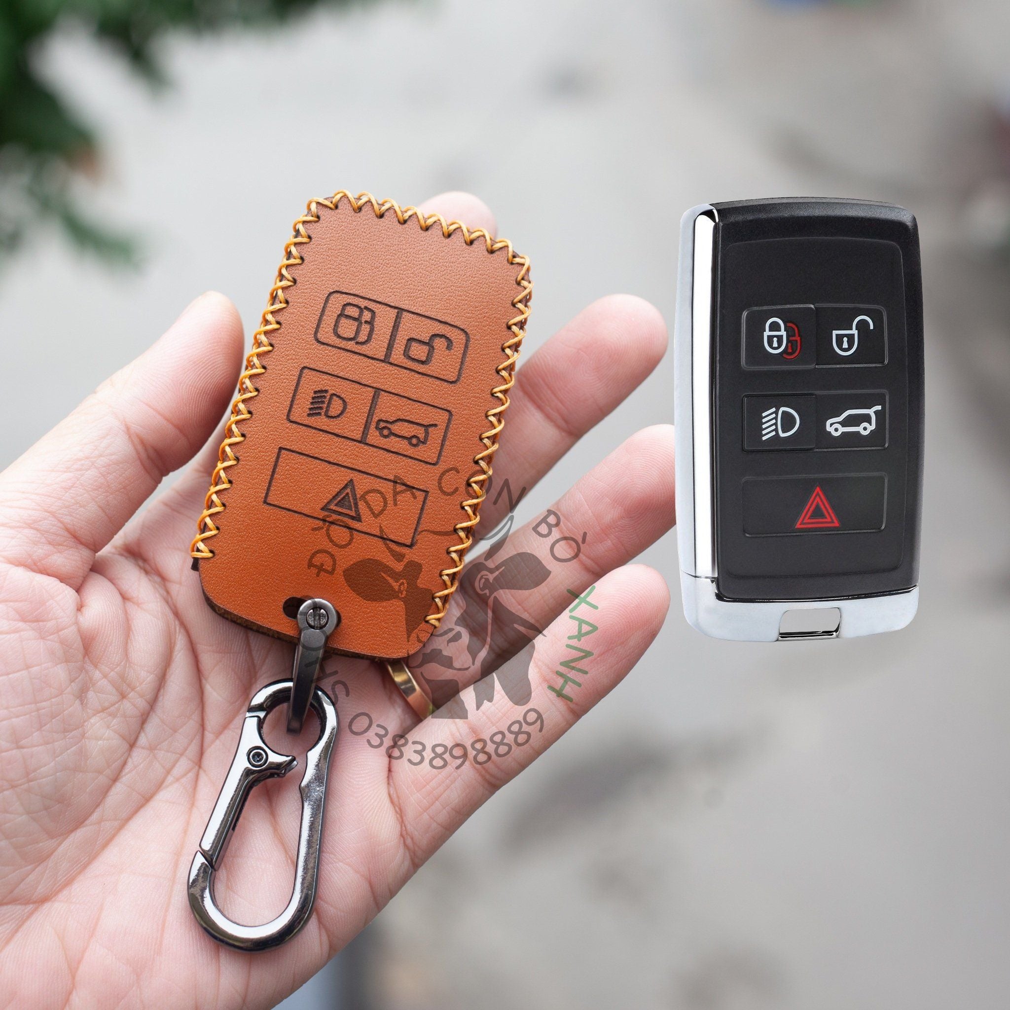 Bao da chìa khóa Range Rover, Land Rover, JAGUAR Handmade da thật 003