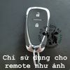 Bao da chìa khóa Chevrolet Trax handmade da thật  khắc tên sđt 004