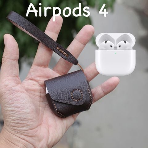  Bao da ốp airpod 4 Apple Airpods 4, AP4, airpods4, airpod4 handmade da thật 