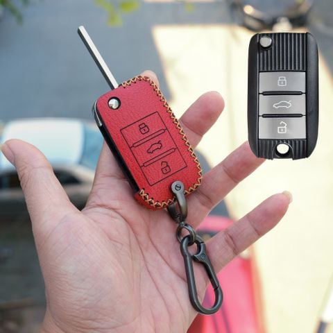  Bao da chìa khoá MG 5 MT, MG5 chìa cơ chìa gập khoá gập handmade da thật 002 