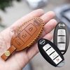 (Da Thật) Bao Da Chìa Khóa Ôtô Nissan Xtrail, Navara, teana, terra,... Da Bò Nhập Khẩu, Khắc Tên + Số ĐT Chủ Xe 002