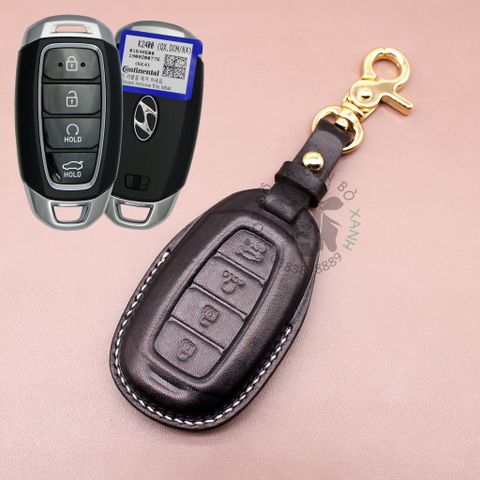  Bao Da Chìa Khoá ép phom Hyundai Accent 2021 4 Nút Bấm 009 