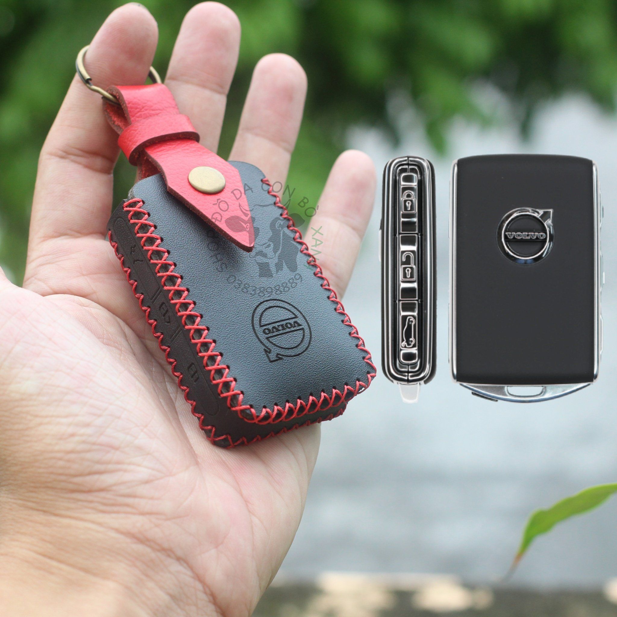 Bao Da Chìa Khóa Volvo XC90, XC60, XC40, V90, S90, S60 handmade da thật 002