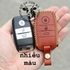 Bao Da Chìa Khóa Ôtô Kia Seltos, Soluto, K3, Cerato 14-18, Sorento, Morning 2021...Da Bò, Khắc Tên + Số ĐT Chủ 006