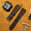 Dây da Casio Ae1200 - seiko size 18mm Handmade (Tặng kèm khoá + cây thay dây )