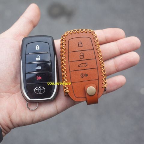  Bao Da Chìa Khóa xe ô tô toyota Hilux, Land Cruiser, Innova, Prado, Camry, Fortuner, Rav 4 handmade da thật 009 