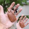Bao da chìa khoá Honda City RS, Civic RS, Civic Turbo 4 nút bấm handmade da thật 003