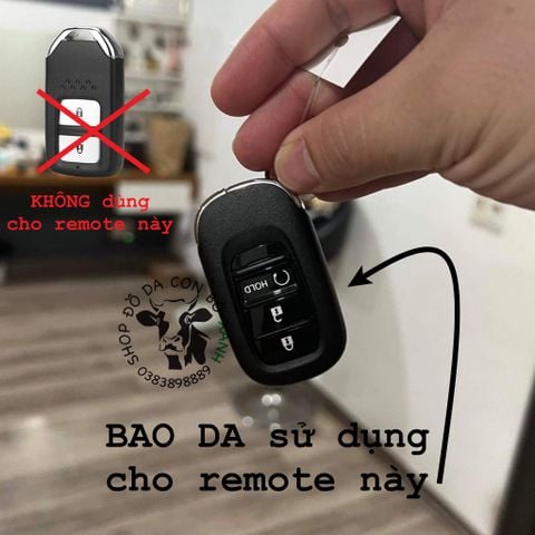  bao da chìa khoá Honda HRV 2022 2023, HR-V all new L, RS handmade da thật 006 