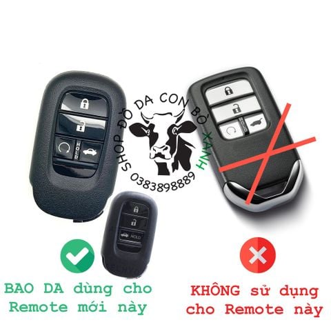  Bọc Chìa Khóa Honda Civic 2022 , 2023, Accord, CRV 2024 bản L, RS, NEW Civic 2022 E, G, RS handmade da thật 006 
