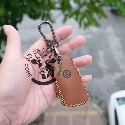  Bao da bọc ốp chìa khoá Volkswagen Viloran, Teramont, Tiguan, Luxury S, T-Cross handmade da thật 