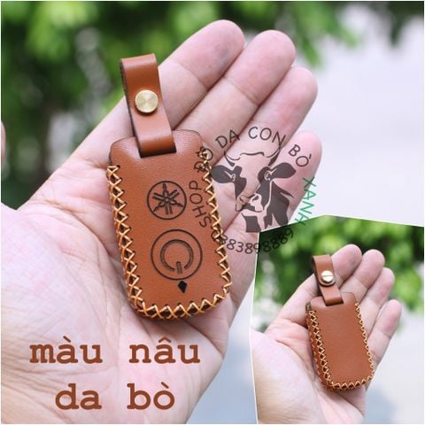  Bao Da Chìa Khóa Smartkey Yamaha NVX, Janus, Nozza Grande, FreeGo, Latte handmade da thật 