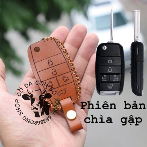  Bao da 5 nút dùng cho chìa smartkey xe hơi Kia Sedona 008 
