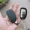 Bao Da Chìa Khóa Ôtô Hyundai  i10, i20 active, Creta, Tucson, Elantra, Sonata Da Bò Nhập Khẩu, Khắc Tên + Số ĐT Chủ Xe 008