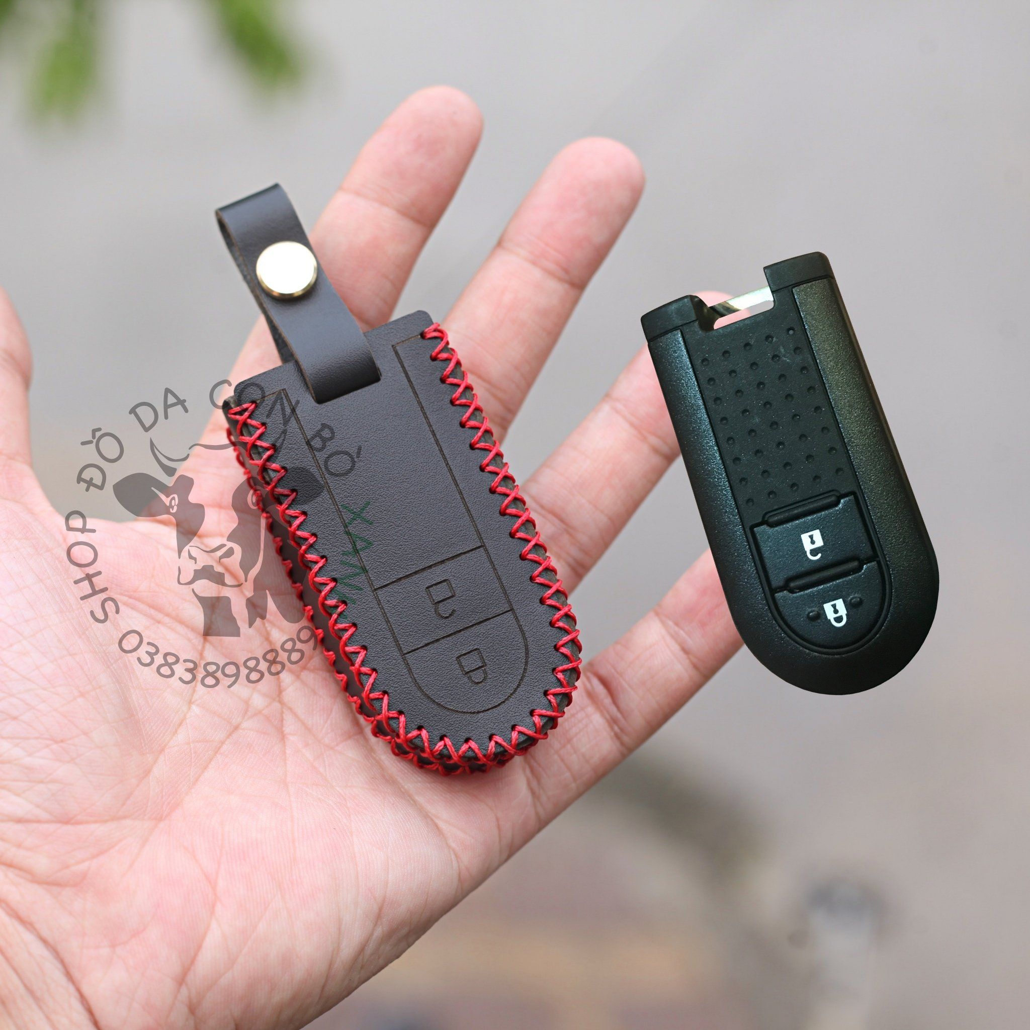 Bao Da Chìa Khóa xe ô tô TOYOTA ( Rush, Wigo AT 2020 )Da Thật, Giá tận Xưởng 005
