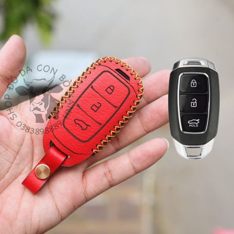  Bao Da Chìa Khóa Ôtô Hyundai Accent, Kona, Santafe Da Bò Nhập Khẩu, Khắc Tên + Số ĐT Chủ Xe 009 
