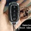 (Da Thật) Bao Da Chìa Khoá Hyundai Accent 2021, Da Bò Nhập Khẩu ITALIA, Khắc Tên & Số ĐT Chủ Xe. 4 nút bấm 009