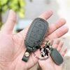 (Da Thật) Bao Da Chìa Khoá Hyundai Accent 2021, Da Bò Nhập Khẩu ITALIA, Khắc Tên & Số ĐT Chủ Xe. 4 nút bấm 009