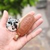 Bao da chìa khoá Audi A3, A4, A5, A6, A7, A8, A4L, A6L, Q5, Q7 handmade da thật Khắc tên sđt 005