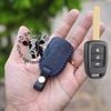 {Da Bò Tự Nhiên} Bao Da Chìa Khóa Cơ Xe Honda Brio, City 2014-2018  Da Bò Nhiều màu sắc. Có Móc Đi Cùng 002