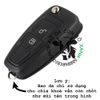 Bao da chìa khoá Ford Focus, Ecosport, Fiesta, Ranger chìa Gập handmade da thật 002