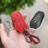 (Da Thật) Bao Da Chìa Khoá Peugeot 2008, 3008, 5008. Da Bò Nhập Khẩu, Khắc Tên, Số ĐT Chủ Xe 001