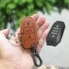 (Da Thật) Bao Da Chìa Khoá Peugeot 2008, 3008, 5008. Da Bò Nhập Khẩu, Khắc Tên, Số ĐT Chủ Xe 001