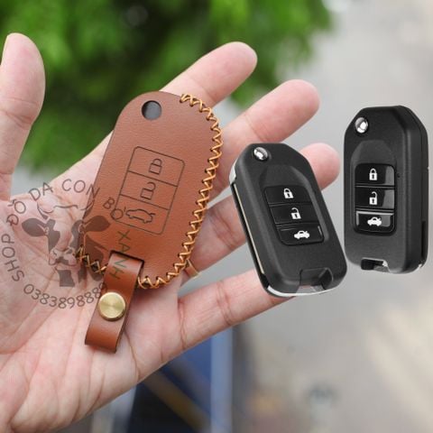  Bao da chìa chế Honda City Civic, chìa độ, chìa gập C007 