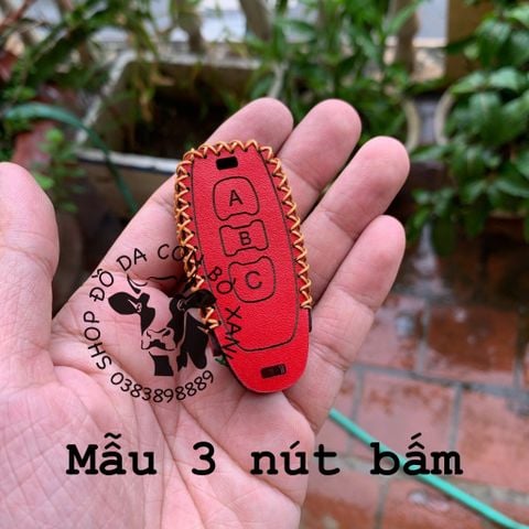  Bao da chìa khoá hyperion mẫu nút A B handmade da thật 