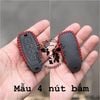 Bao da chìa khoá hyperion mẫu nút A B handmade da thật