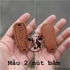 Bao da chìa khoá hyperion mẫu nút A B handmade da thật