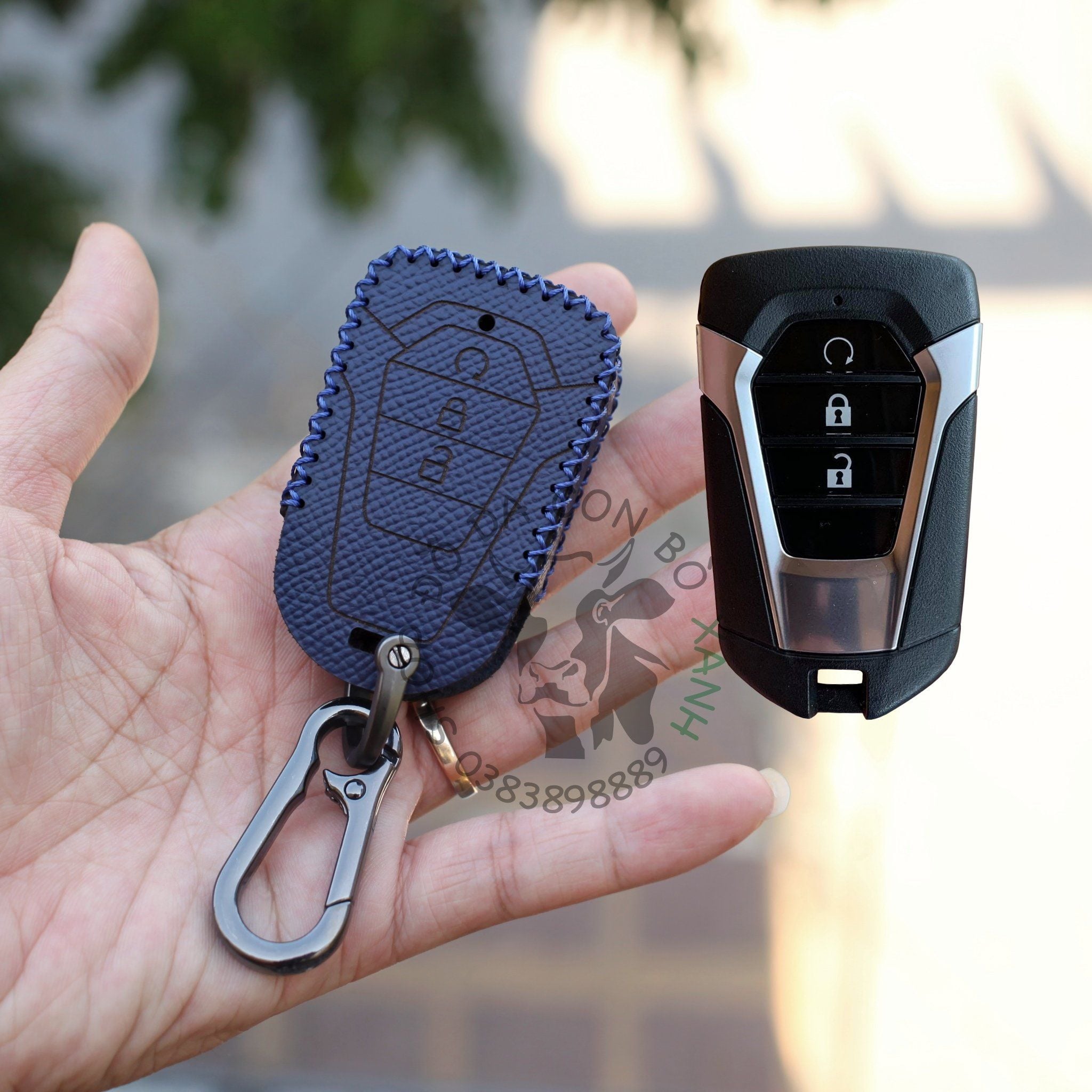 Bao da chìa khoá Mazda BT50, BT-50 all new 2021 2022 handmade da thật 008