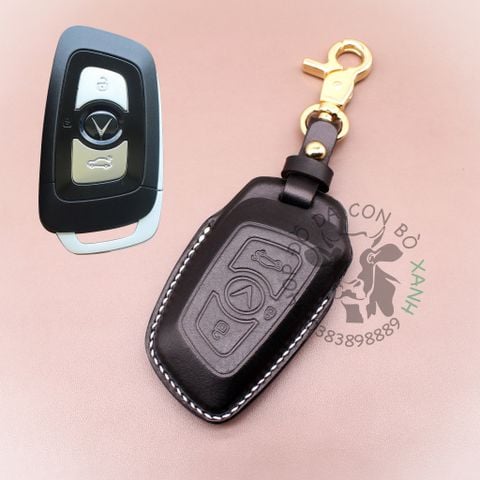  Bao Da Chìa Khoá Ép Phom Vinfast Lux A2.0, SA2.0, Turbo handmade da thật 002e 