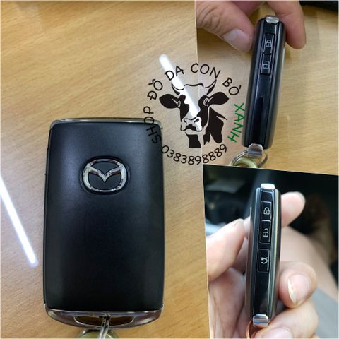  Bao Da Chìa Khoá Ép Phom mazda3, mazda CX3, CX30, CX8 2022, new CX5 2023 mẫu mới, mazda 2 2023 handmade da thật 003e 
