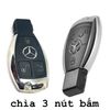 Bao Da Chìa Khoá Ép Phom Mercedes handmade da thật, bao da chìa khoá Mec 001e