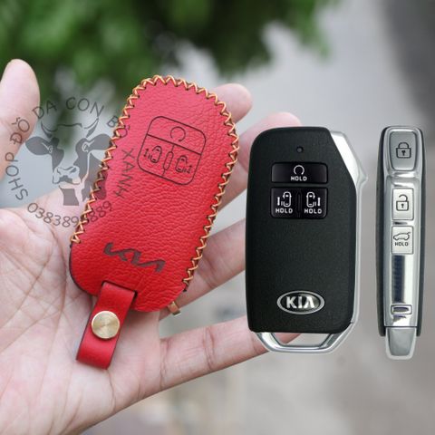  Bao Da Chìa Khoá KIA Carnival 2021, 2022, Canival handmade Da Thật 013 