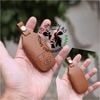 Bao da chìa khoá Toyota Raize 2021 2022, Veloz 2022, AVANZA 2022, Wigo G 2023, Yaris Cross bản xăng handmade da thật 011
