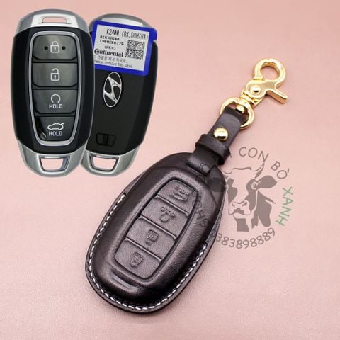  Bao Da Chìa Khoá ép phom Hyundai Accent 2021 4 Nút Bấm 009 
